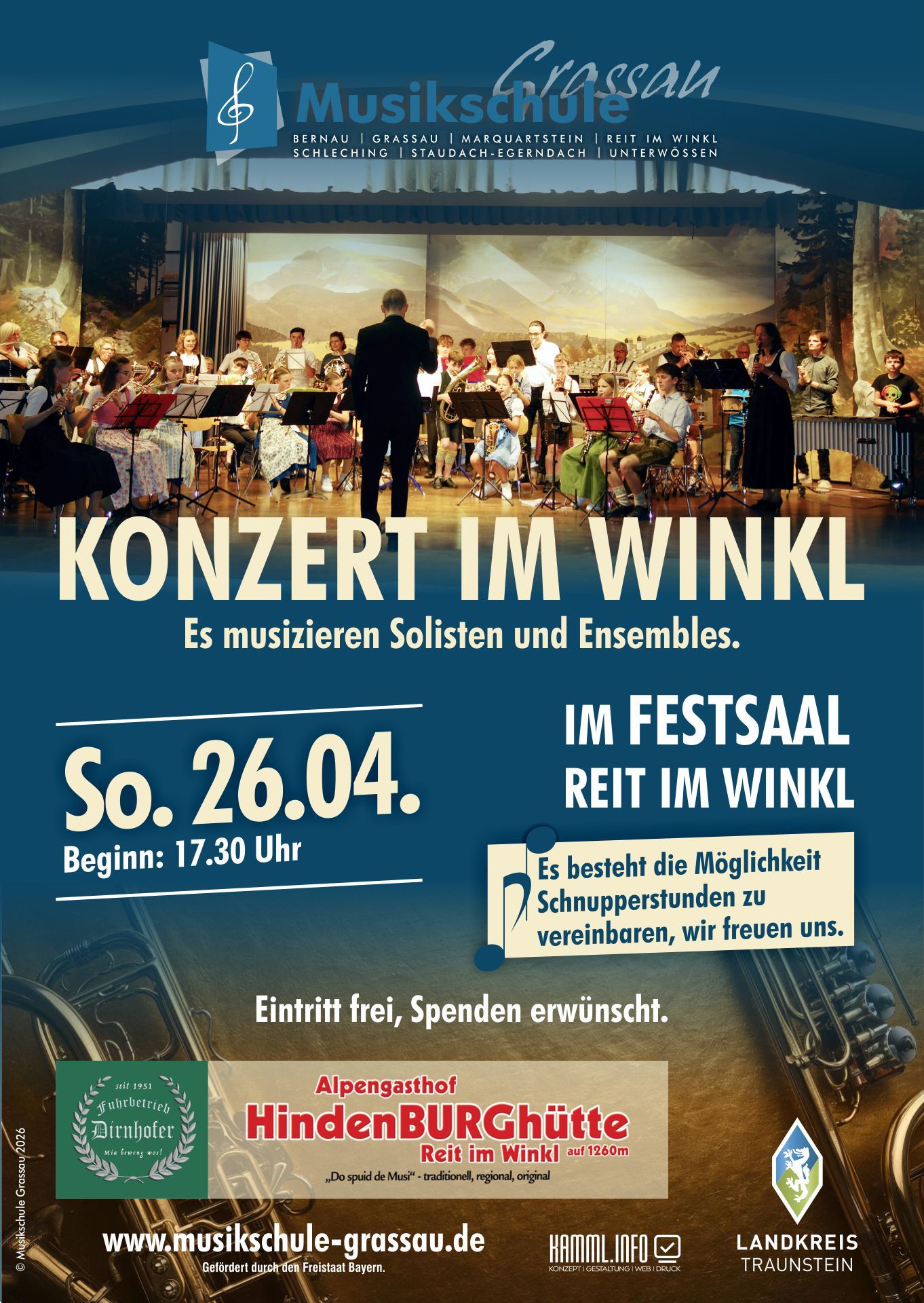 Plakat für Konzert im Winkl 2026 | Solisten & Ensembles | Reit im Winkl